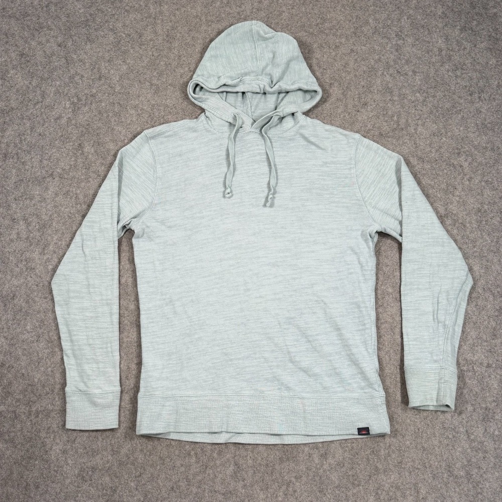 Faherty Green Organic Cotton Lightweight Slub Knit Hoodie Men's Size Small
